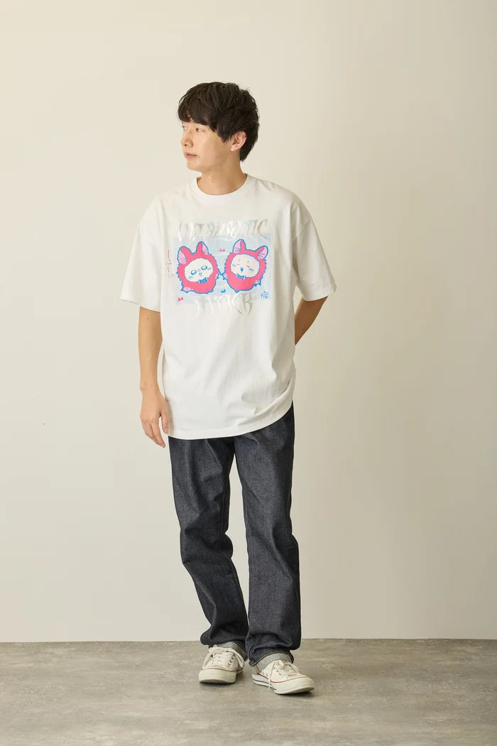[Pre-sale] Chiikawa Foil Print T-Shirt ULTRASONIC ATTACK White