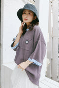 Chiikawa Big Silhouette Pocket T-Shirt Robert P. Miller x Talking Momonga COFFEE