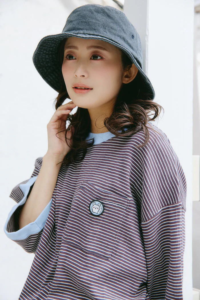 Chiikawa Big Silhouette Pocket T-Shirt Robert P. Miller x Talking Momonga COFFEE