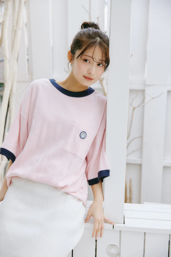 Chiikawa Big Silhouette Pocket T-Shirt Robert P. Miller x Talking Chiikawa FLAMINGO