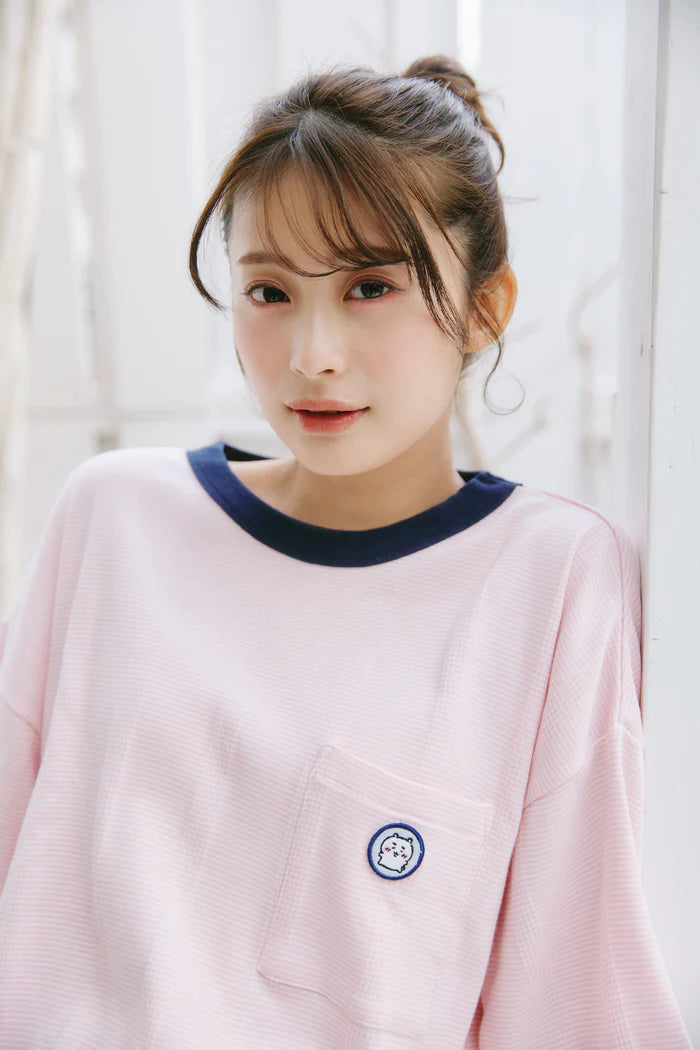 Chiikawa Big Silhouette Pocket T-Shirt Robert P. Miller x Talking Chiikawa FLAMINGO
