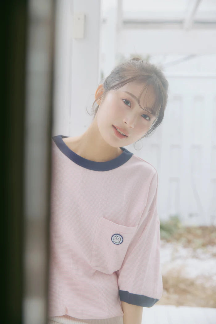 Chiikawa Big Silhouette Pocket T-Shirt Robert P. Miller x Talking Chiikawa FLAMINGO