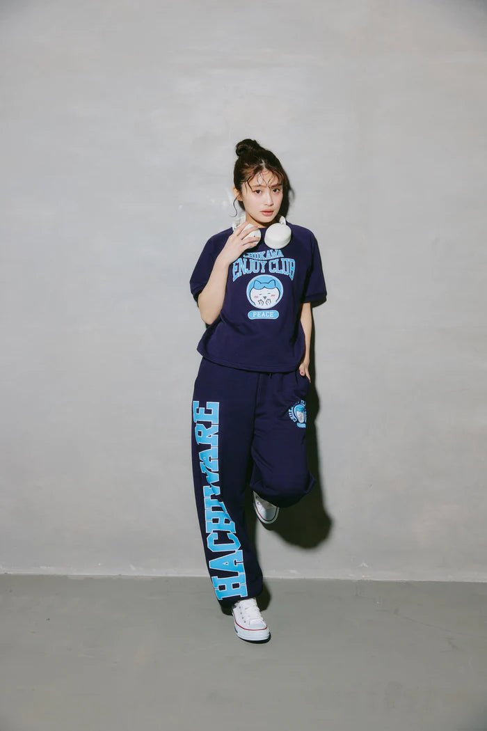 Chiikawa T-shirt Peace Hachiware Navy