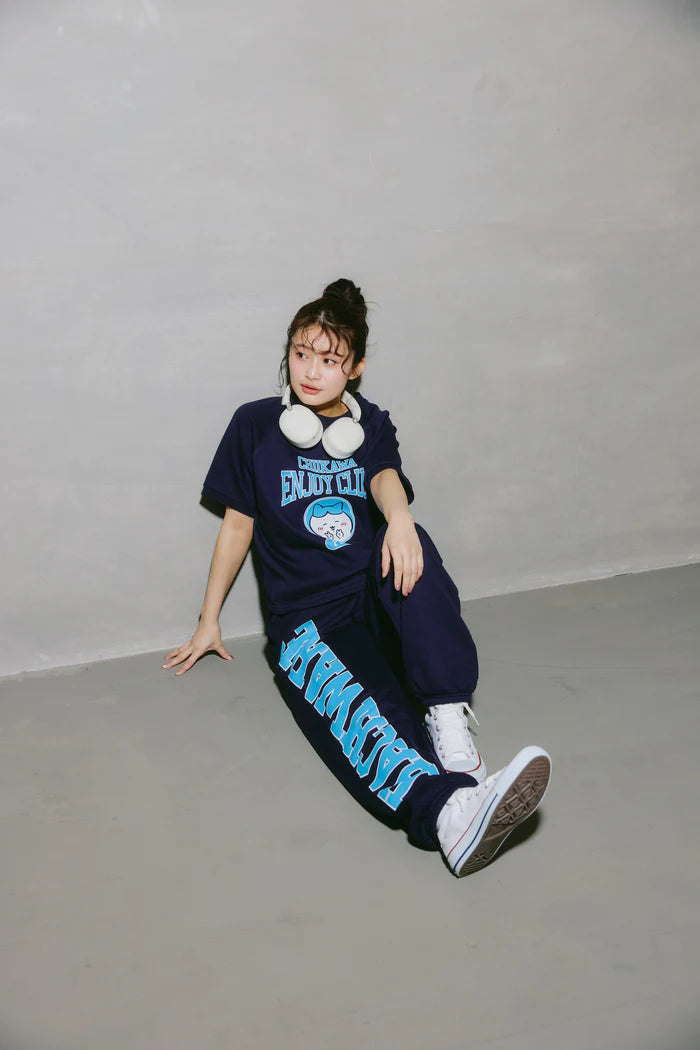 Chiikawa Sweatpants Peace Hachiware Navy
