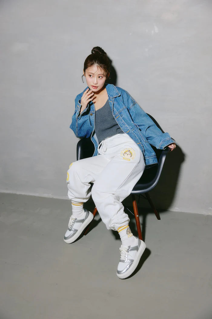 Chiikawa Sweatpants Peace Usagi White