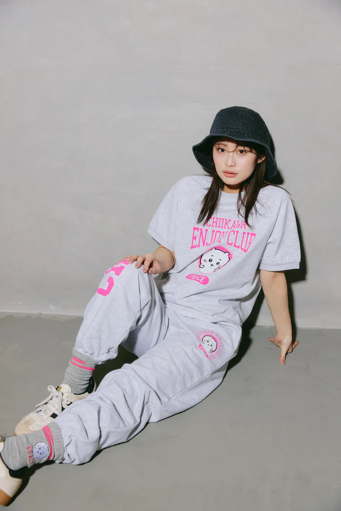 Chiikawa Sweatpants Peace Chiikawa Heather Gray