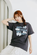 Chiikawa T-shirt, going out on a rental bicycle, Sumi