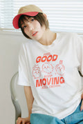 Chiikawa Dry T-Shirt MOVE Everyone White
