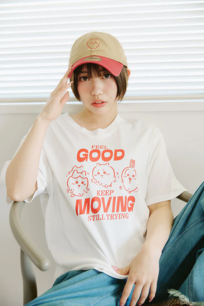 Chiikawa Dry T-Shirt MOVE Everyone White