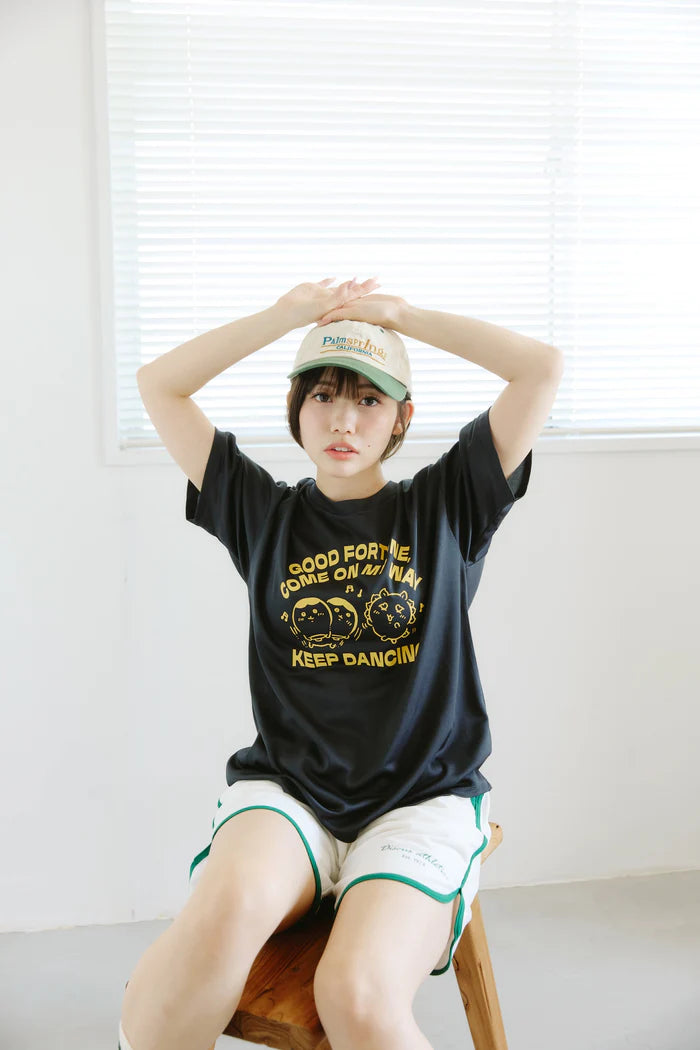 Chiikawa Dry T-Shirt DANCE Shisa Kurimanju Charcoal