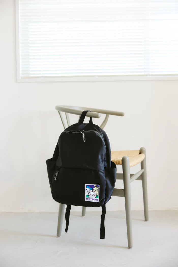 Chiikawa Water-Repellent Backpack, Everyone, Black