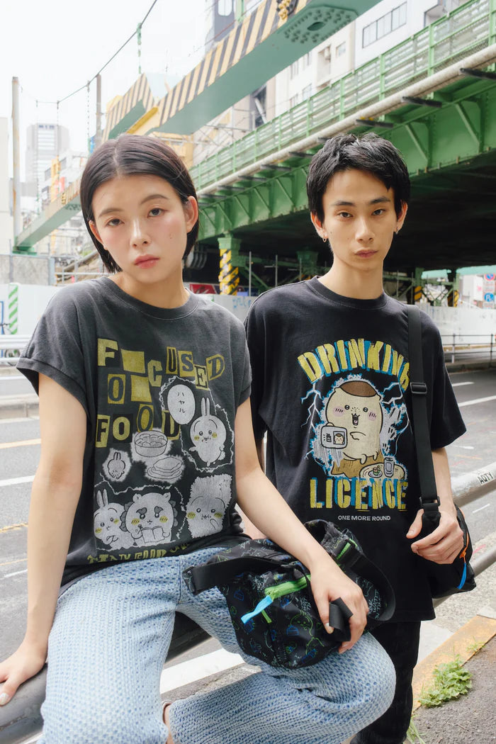 Chiikawa T-shirt DRINKING LICENCE Black