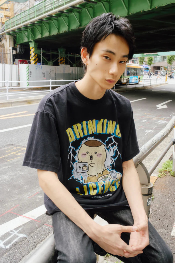 Chiikawa T-shirt DRINKING LICENCE Black