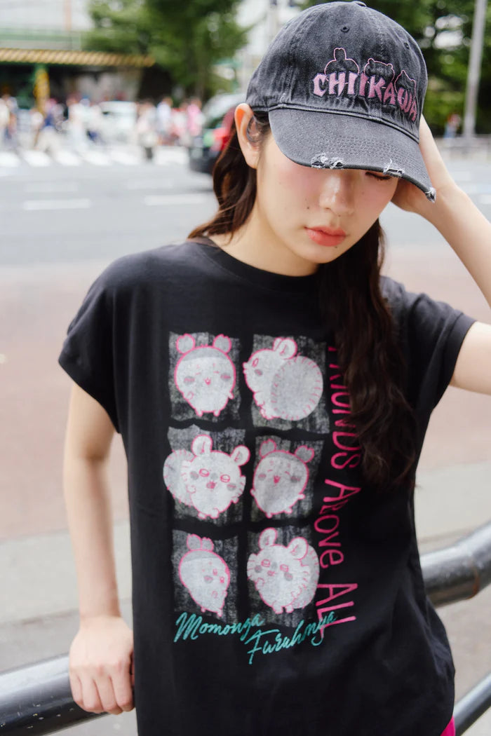 Chiikawa Wide Sleeveless Top RIENDS ABOVE ALL Black