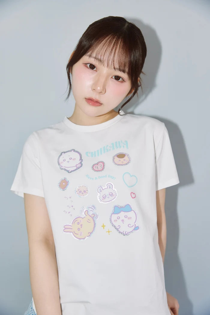 Chiikawa Foil Print T-Shirt DECO