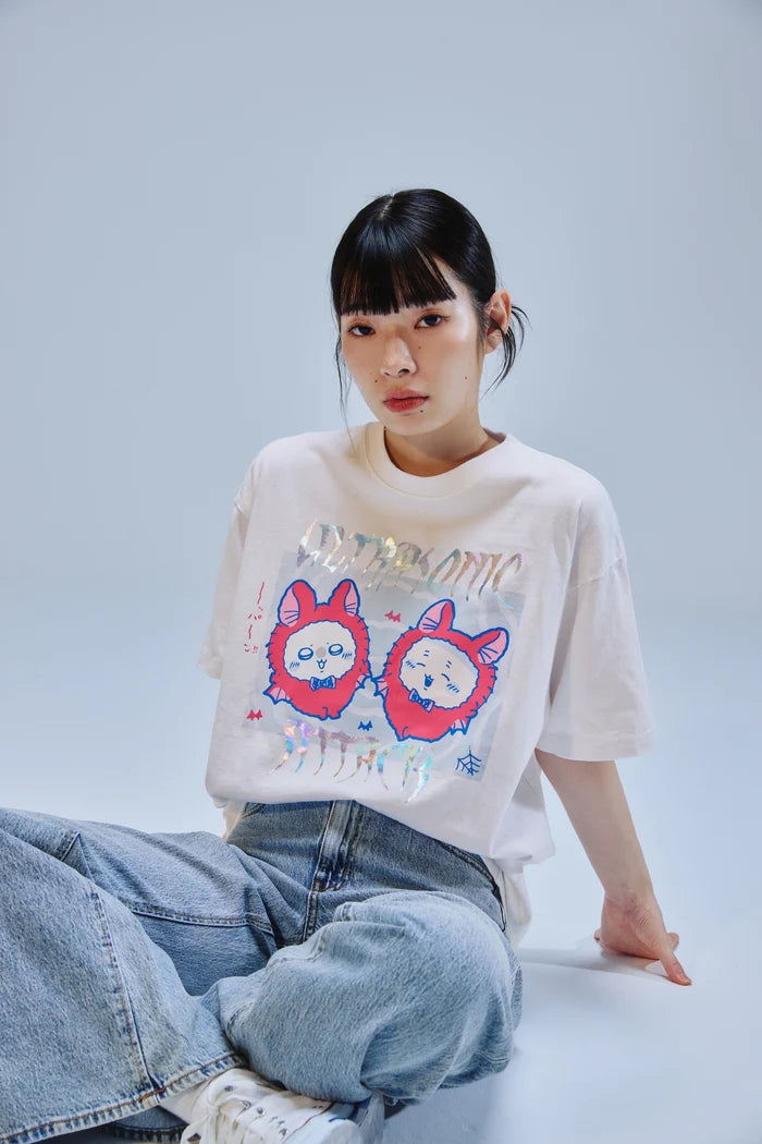 [Pre-sale] Chiikawa Foil Print T-Shirt ULTRASONIC ATTACK White