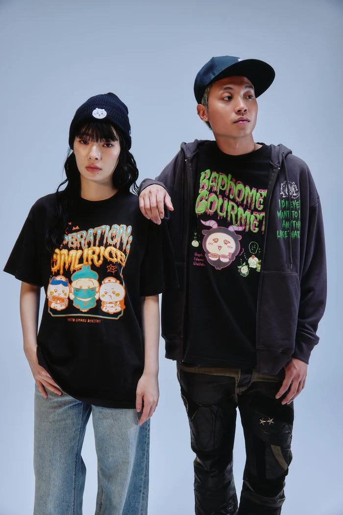 [Pre-sale] Chiikawa Foam Print T-Shirt OPERATION:OMURICE Black