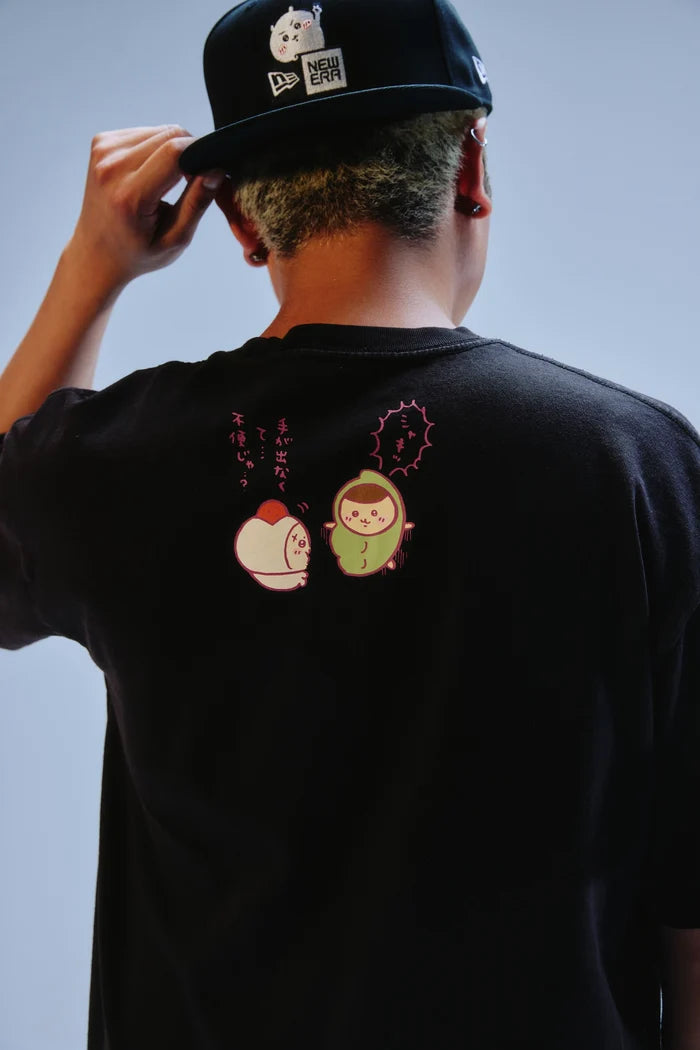 [Pre-sale] Chiikawa Foam Print T-shirt BAPHOMET GOURMET Black