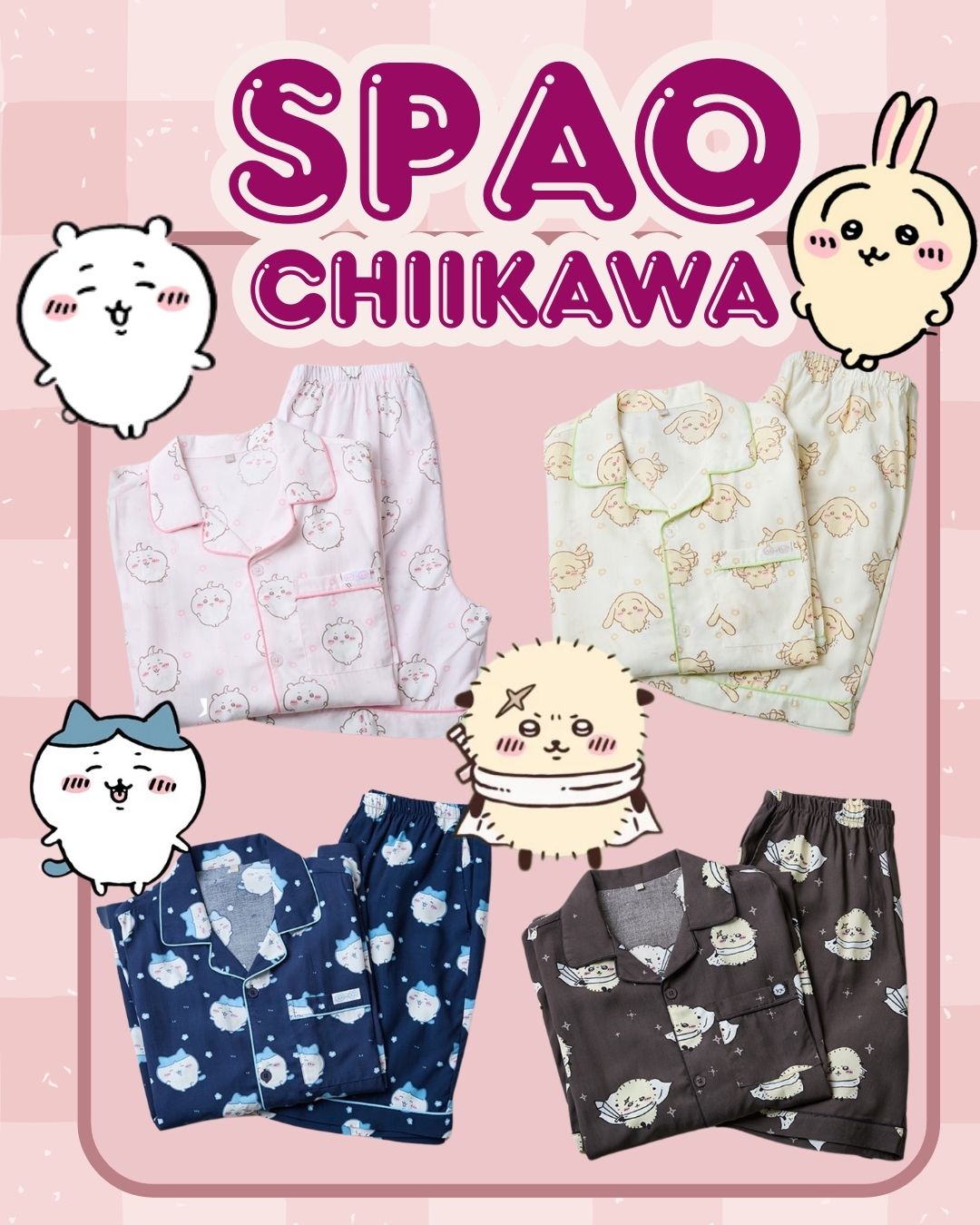 Spao X Chiikawa Summer pajamas