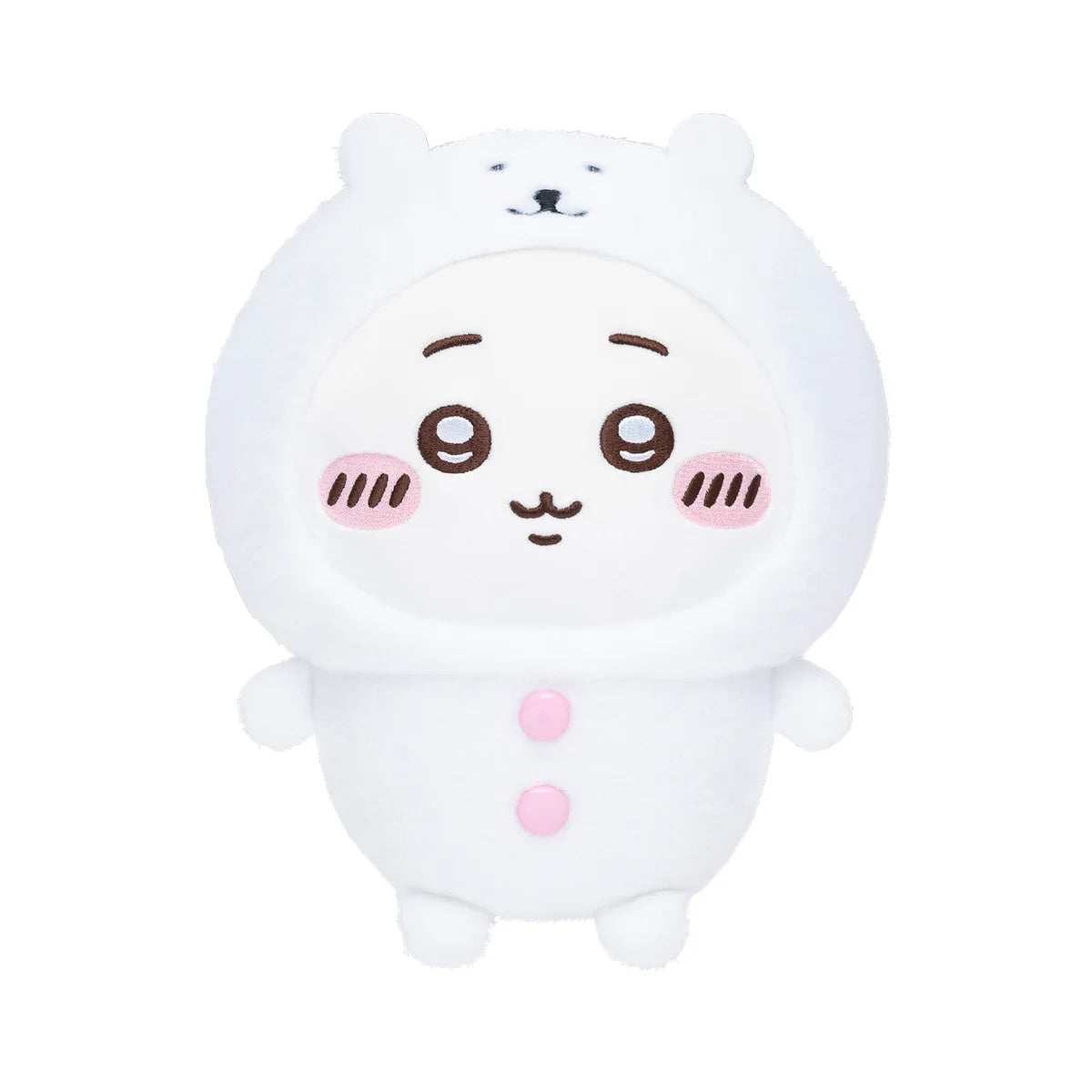 Nagano Characters Plush S (Chiikawa Wearing a Joke Bear Hood)