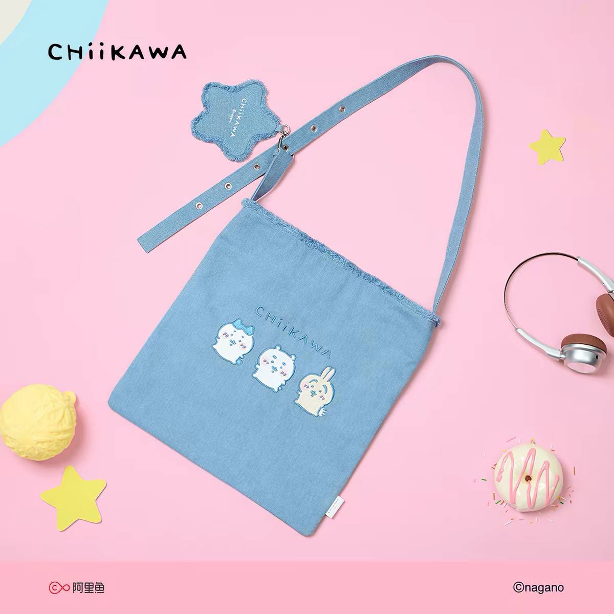 Chiikawa Denim Tote Bag Shoulder Handbag Crossbody Bag