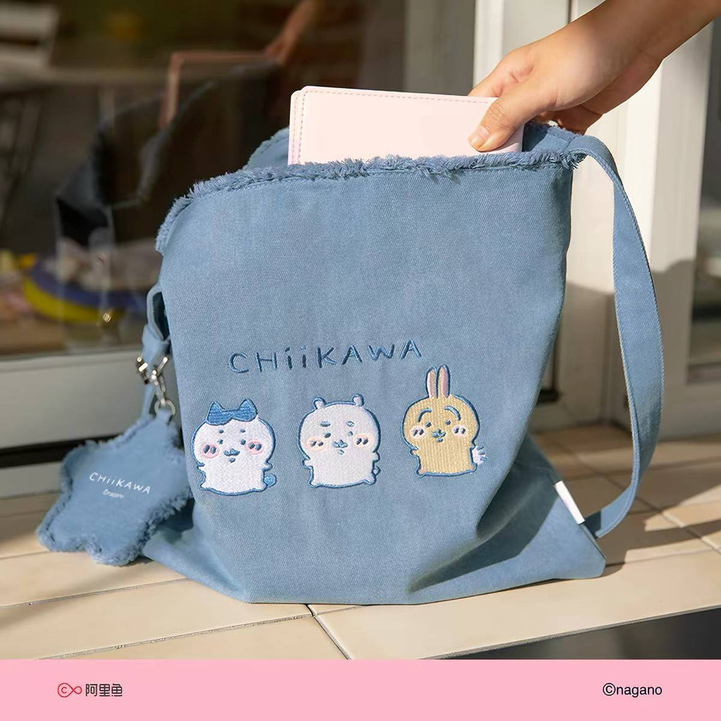 Chiikawa Denim Tote Bag Shoulder Handbag Crossbody Bag