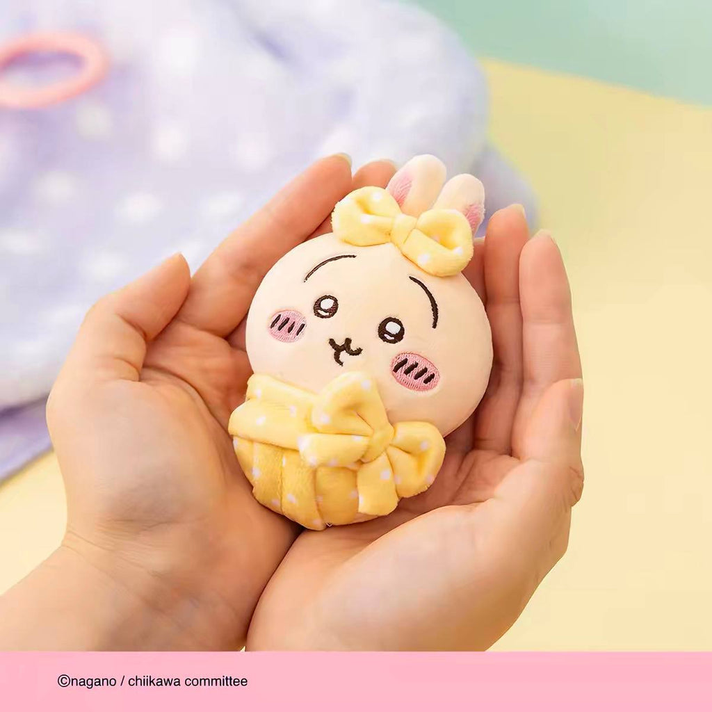 Chiikawa swaddled plush keychain