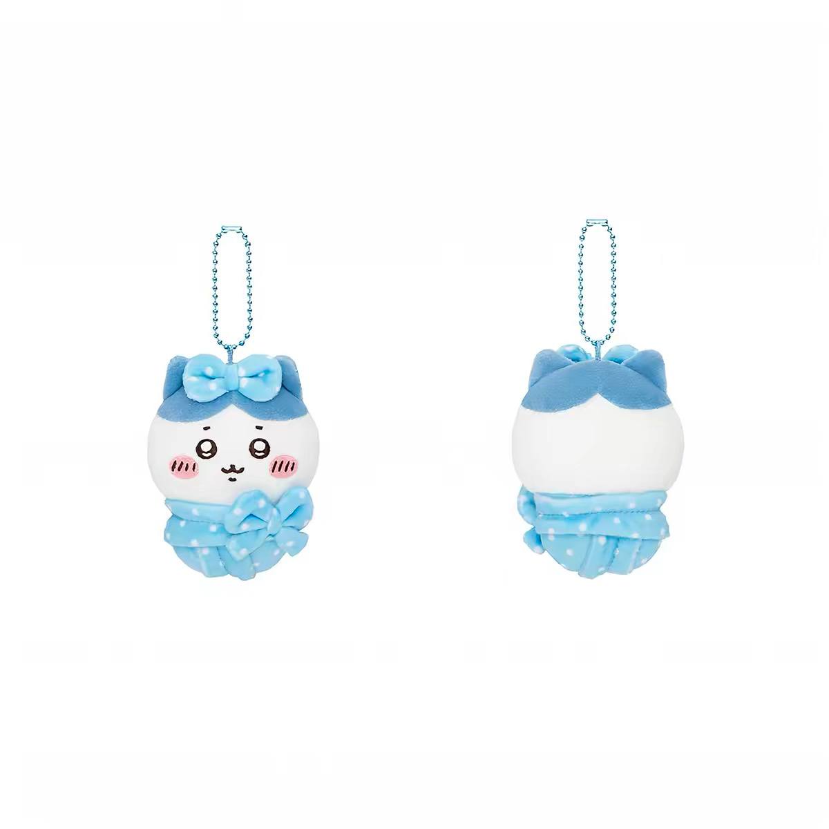 Chiikawa swaddled plush keychain