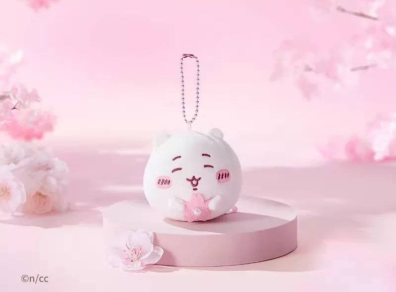 Miniso x Chiikawa Sakura Festival Plush Mascot Keychain