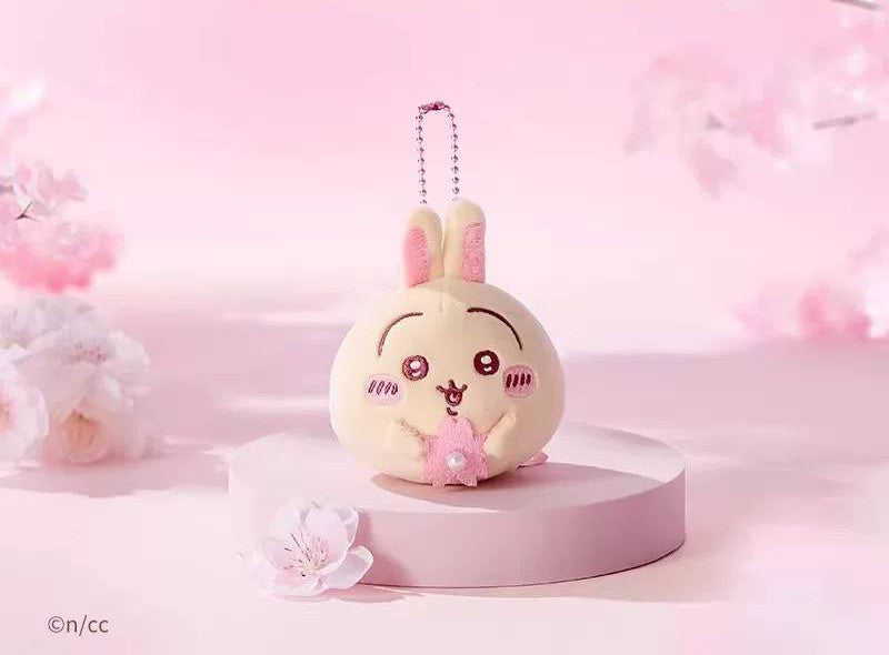 Miniso x Chiikawa Sakura Festival Plush Mascot Keychain