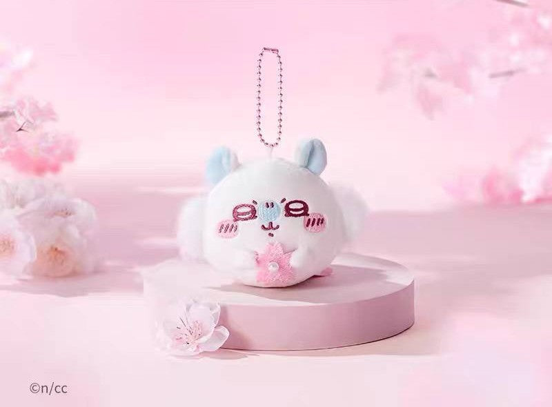 Miniso x Chiikawa Sakura Festival Plush Mascot Keychain