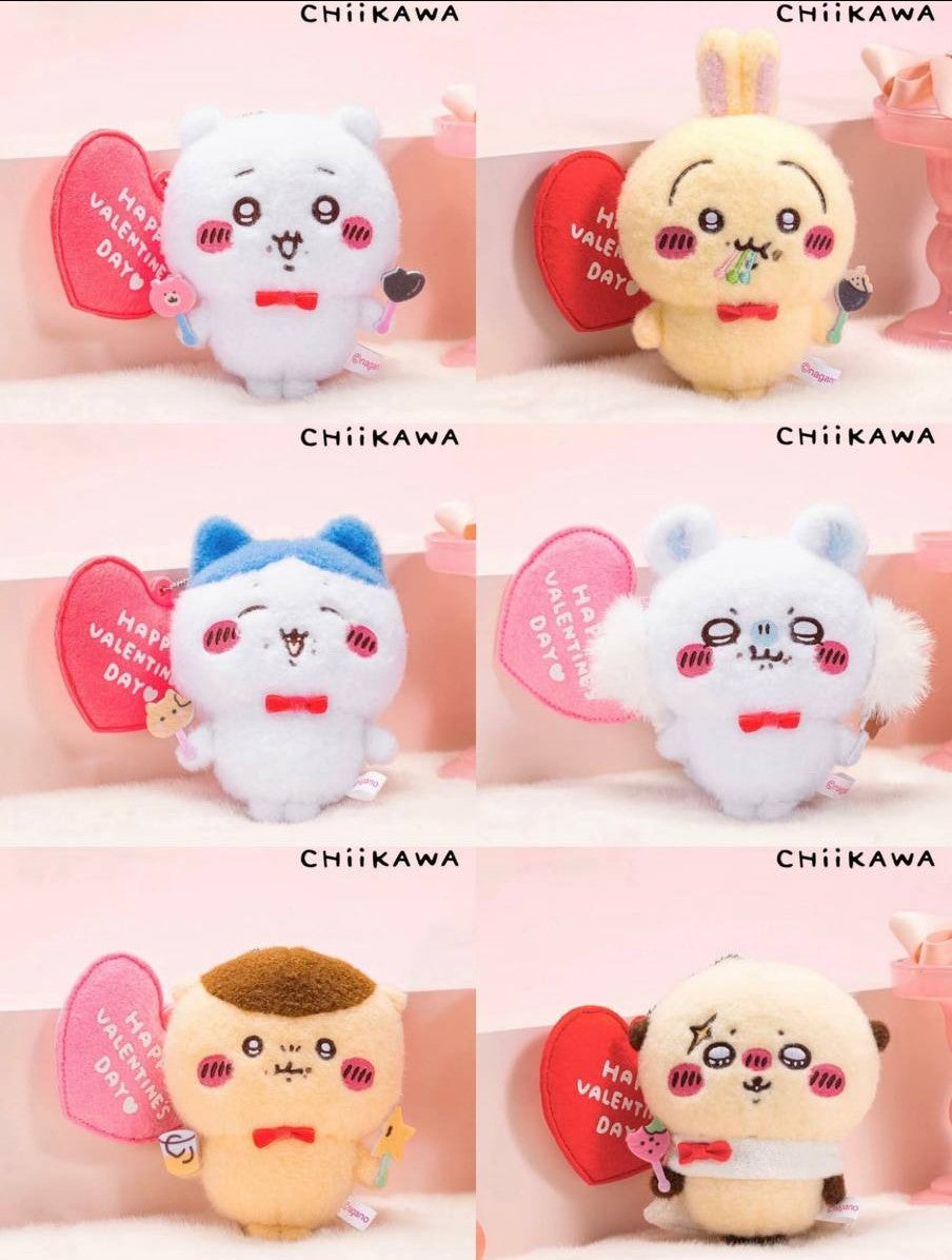 Chiikawa Valentine’s Day 2026 Plush Mascot Keychain (Set fo 6)