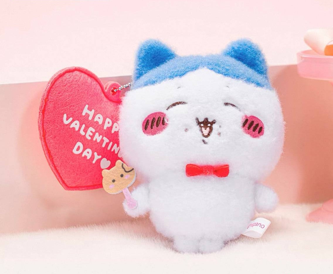 Chiikawa Valentine’s Day 2026 Plush Mascot Keychain (Hachiware)