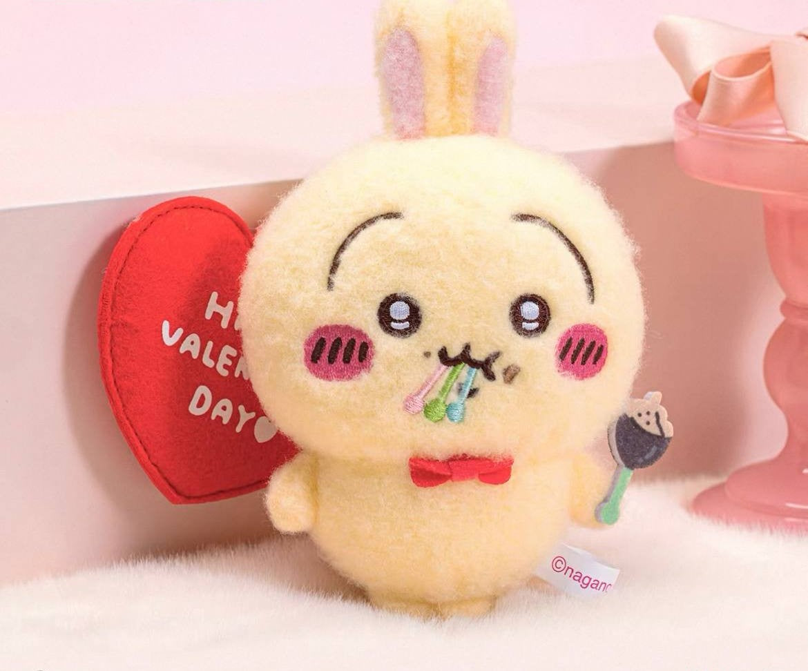 Chiikawa Valentine’s Day 2026 Plush Mascot Keychain (Usagi)