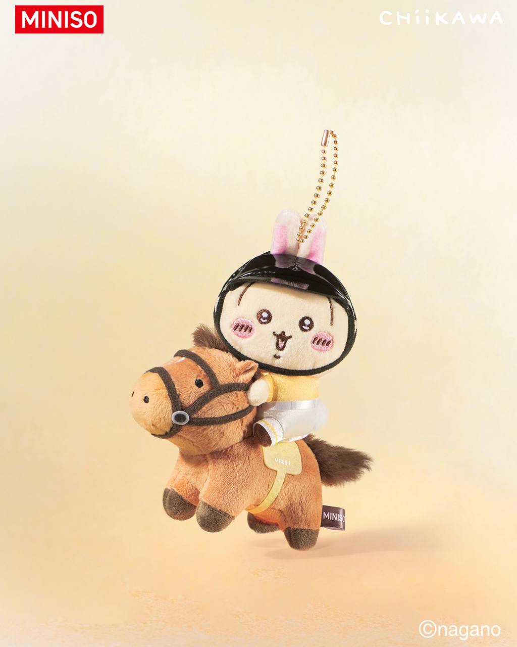 Miniso x Chiikawa Horse Plush Mascot Keychain