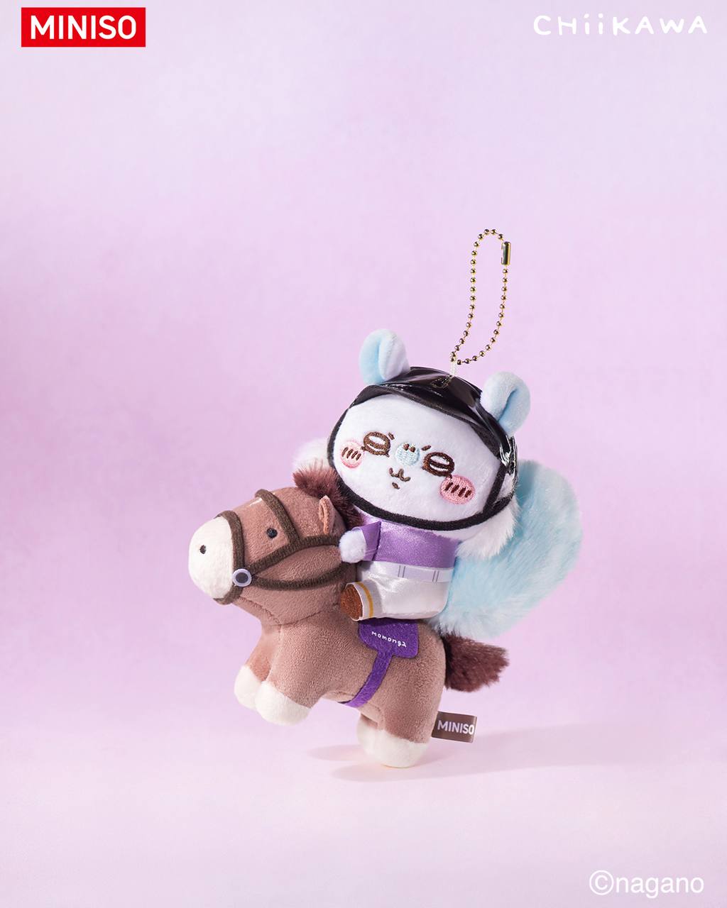 Miniso x Chiikawa Horse Plush Mascot Keychain