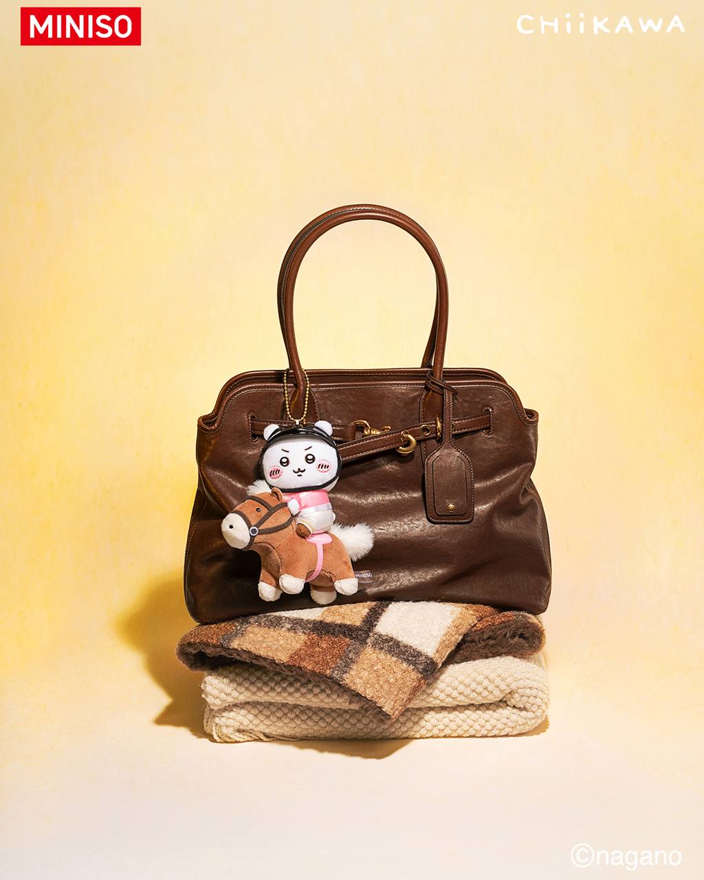 Miniso x Chiikawa Horse Plush Mascot Keychain