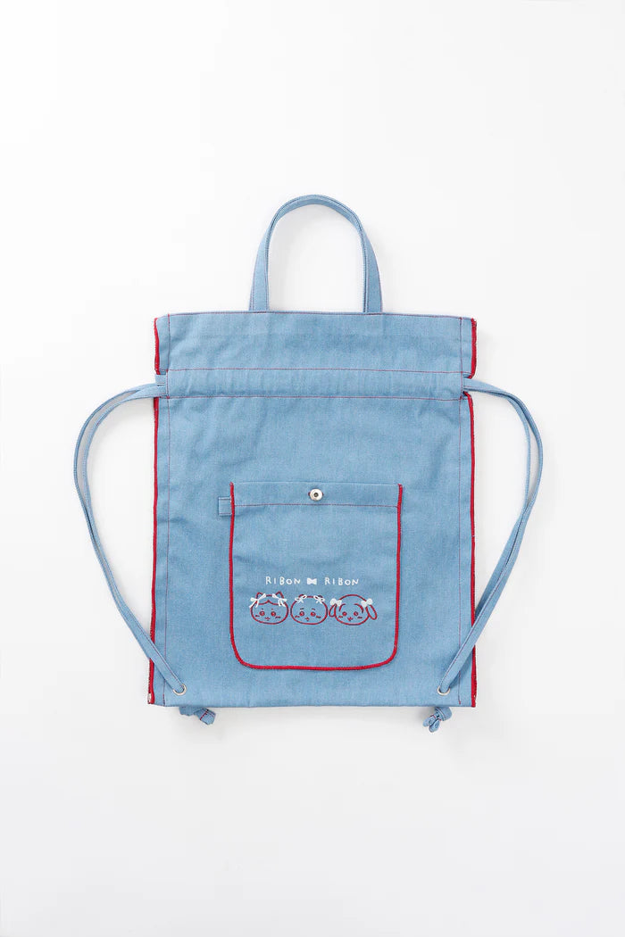 Chiikawa Denim Knapsack Ribbon Ribbon Light Blue ONE