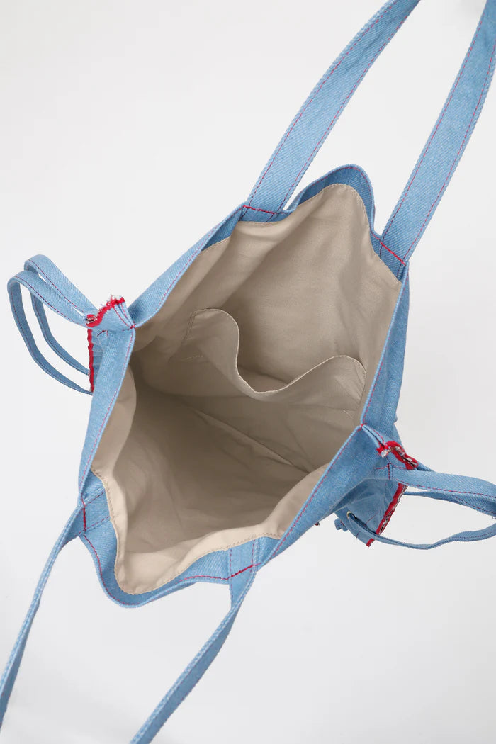 Chiikawa Denim Knapsack Ribbon Ribbon Light Blue ONE
