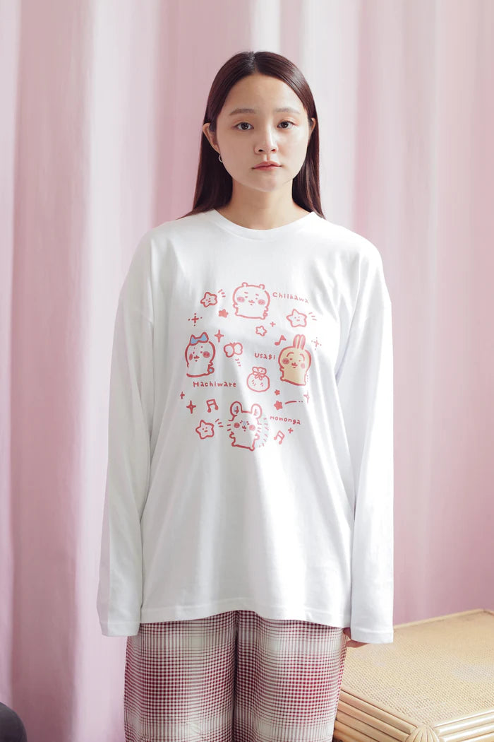 Chiikawa Long Sleeve T-Shirt, Small, White
