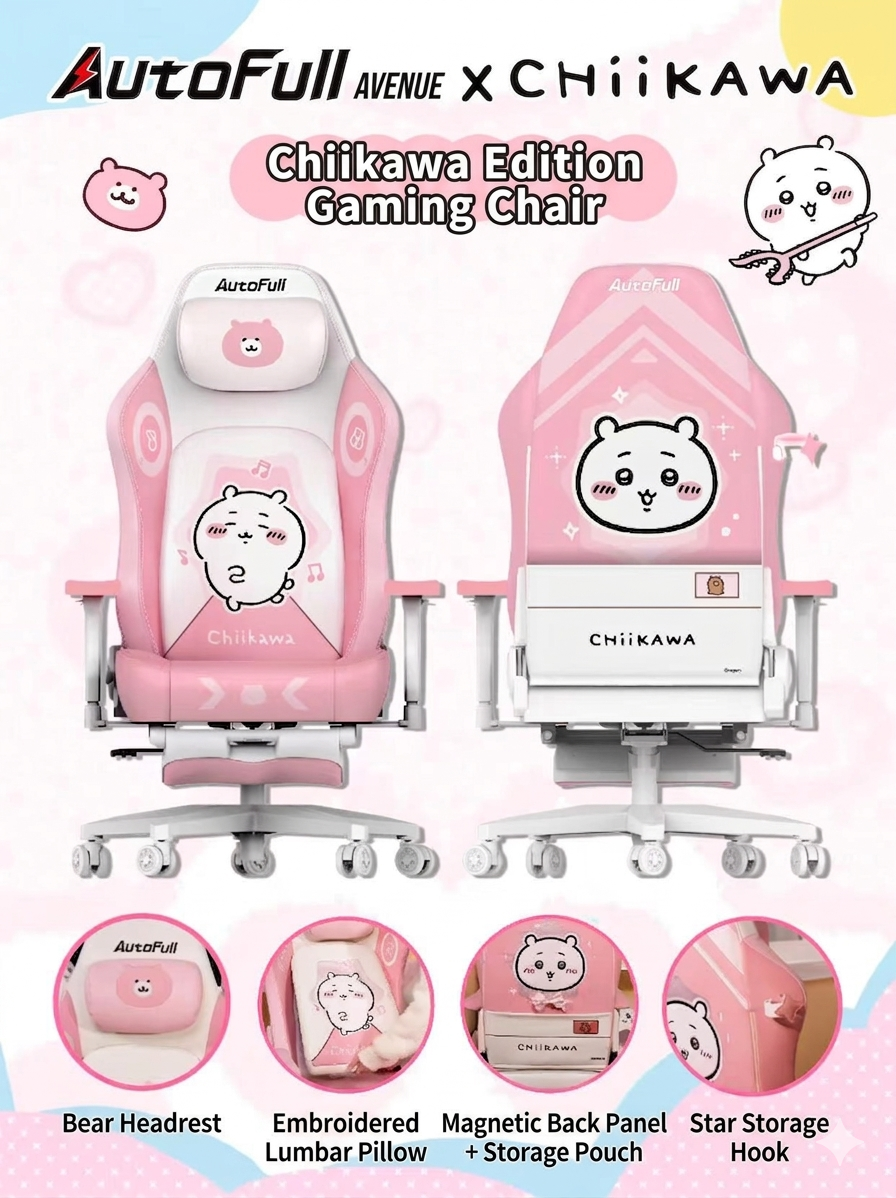 Chiikawa x AutoFull Gaming Chair