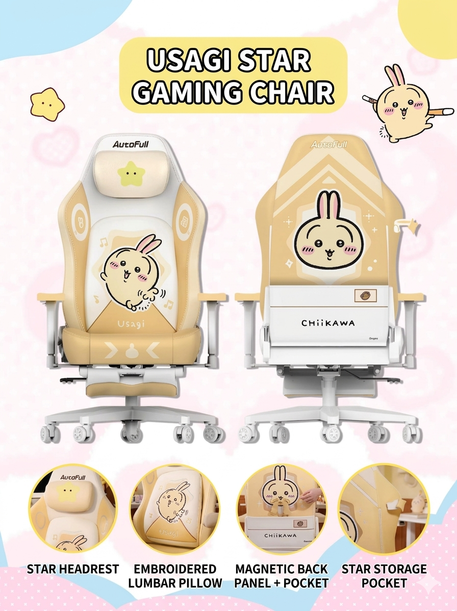 Chiikawa x AutoFull Gaming Chair