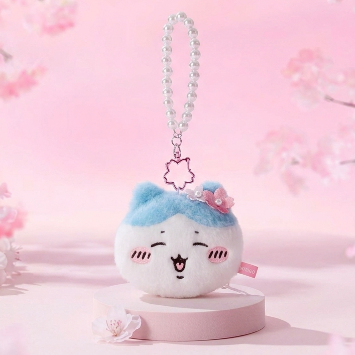 Miniso x Chiikawa Sakura Series Plush Coin Purse Keychain – Kireimono