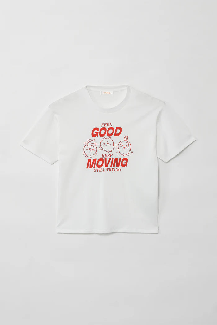 Chiikawa Dry T-Shirt MOVE Everyone White