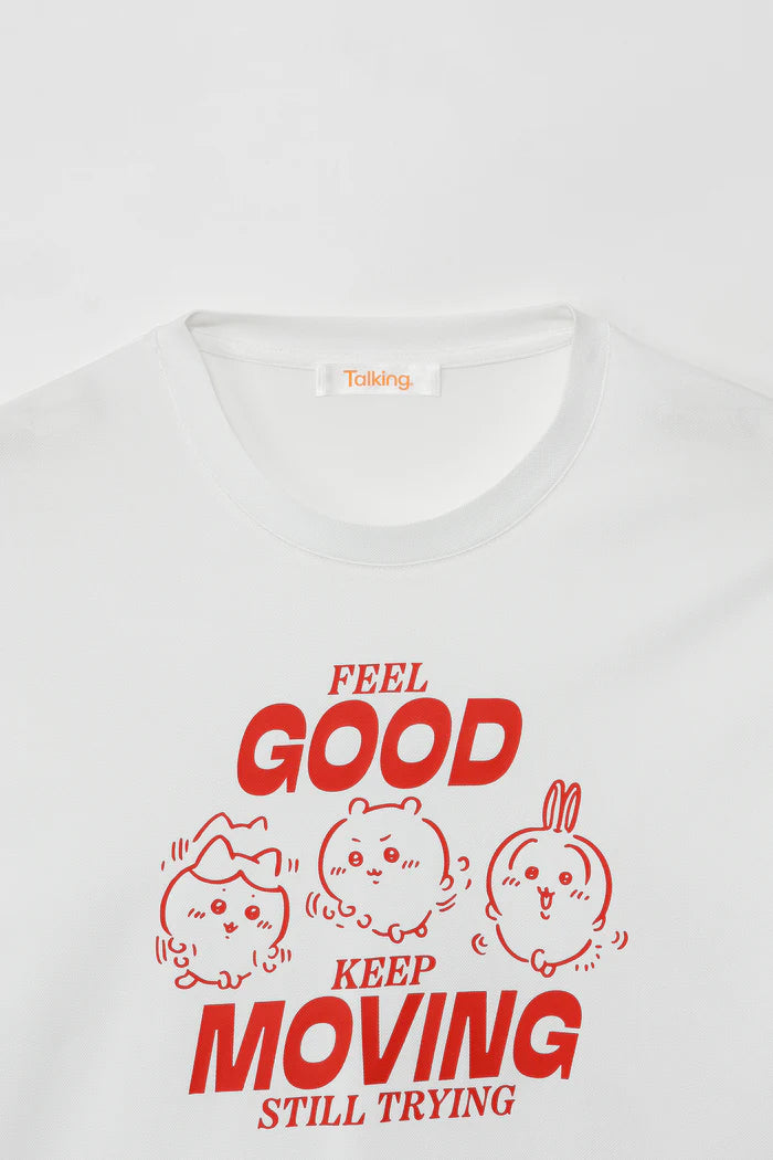 Chiikawa Dry T-Shirt MOVE Everyone White