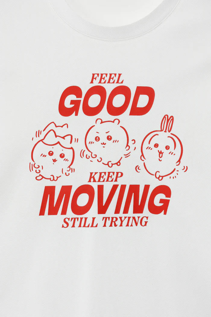 Chiikawa Dry T-Shirt MOVE Everyone White