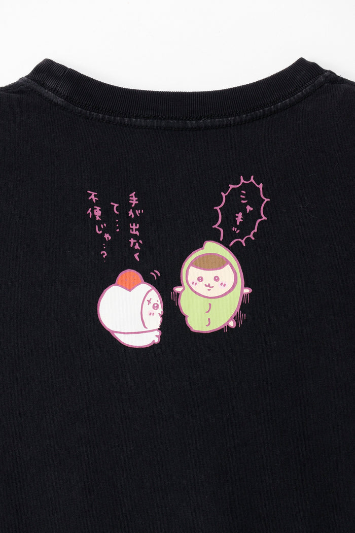 [Pre-sale] Chiikawa Foam Print T-shirt BAPHOMET GOURMET Black