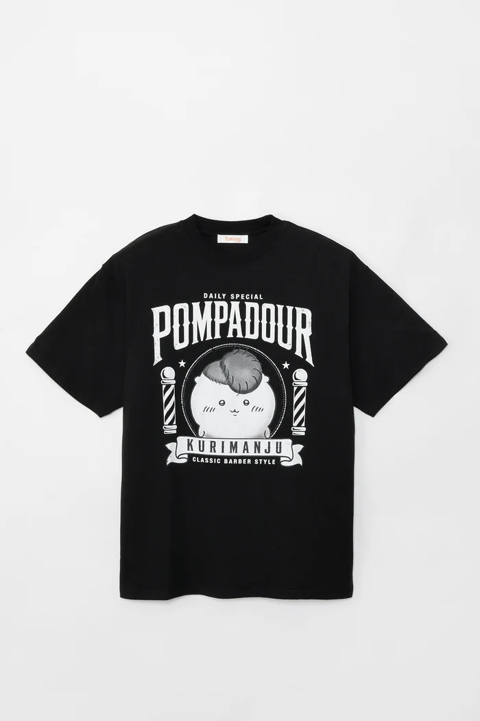 Chiikawa T-shirt, Hairy Chestnut Bun, Black
