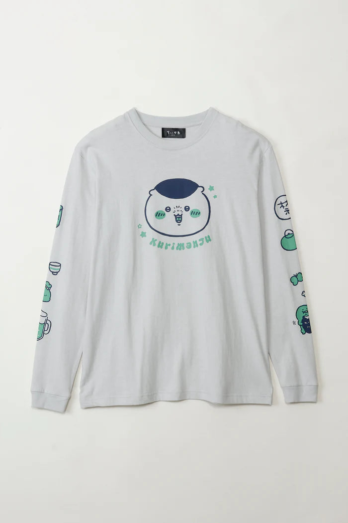 Chiikawa L/ST Shirt, Kurimanju, Frost Gray