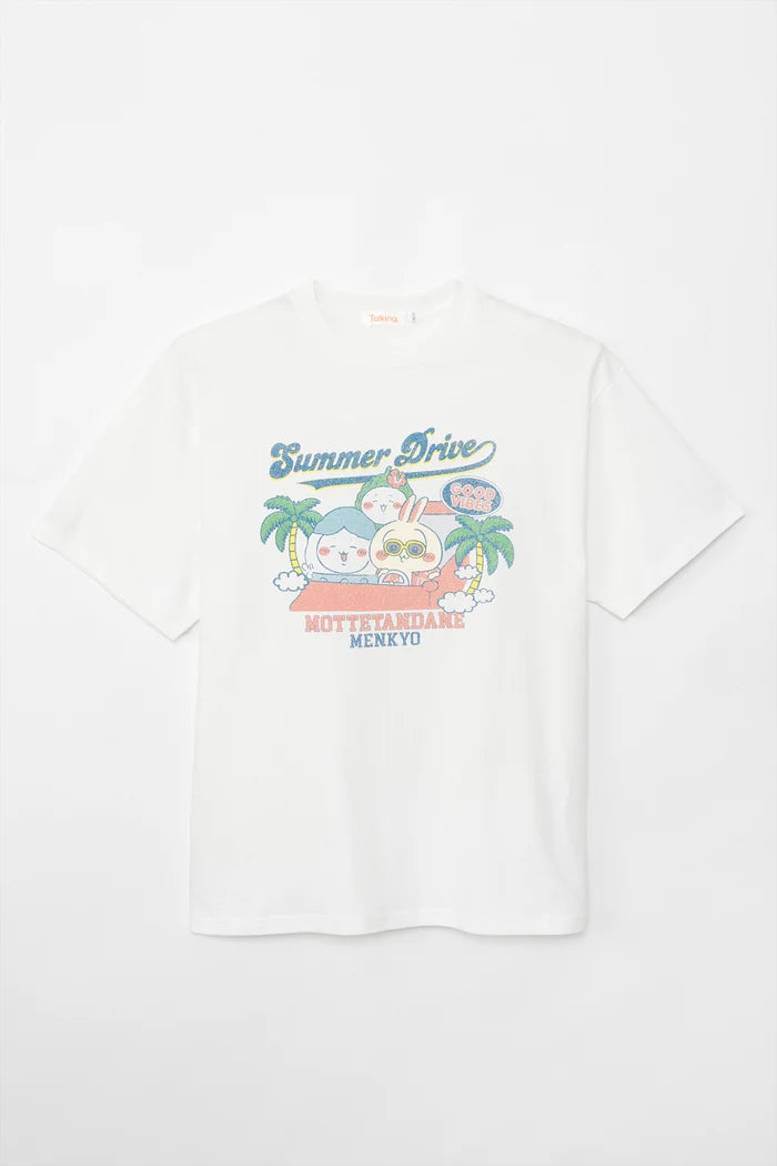 Chiikawa T-shirt Summer Drive Off-White